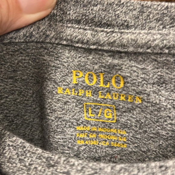 Men's Ralph Lauren Polo, Heather, Gray T-shirt size large - Picture 3 of 4